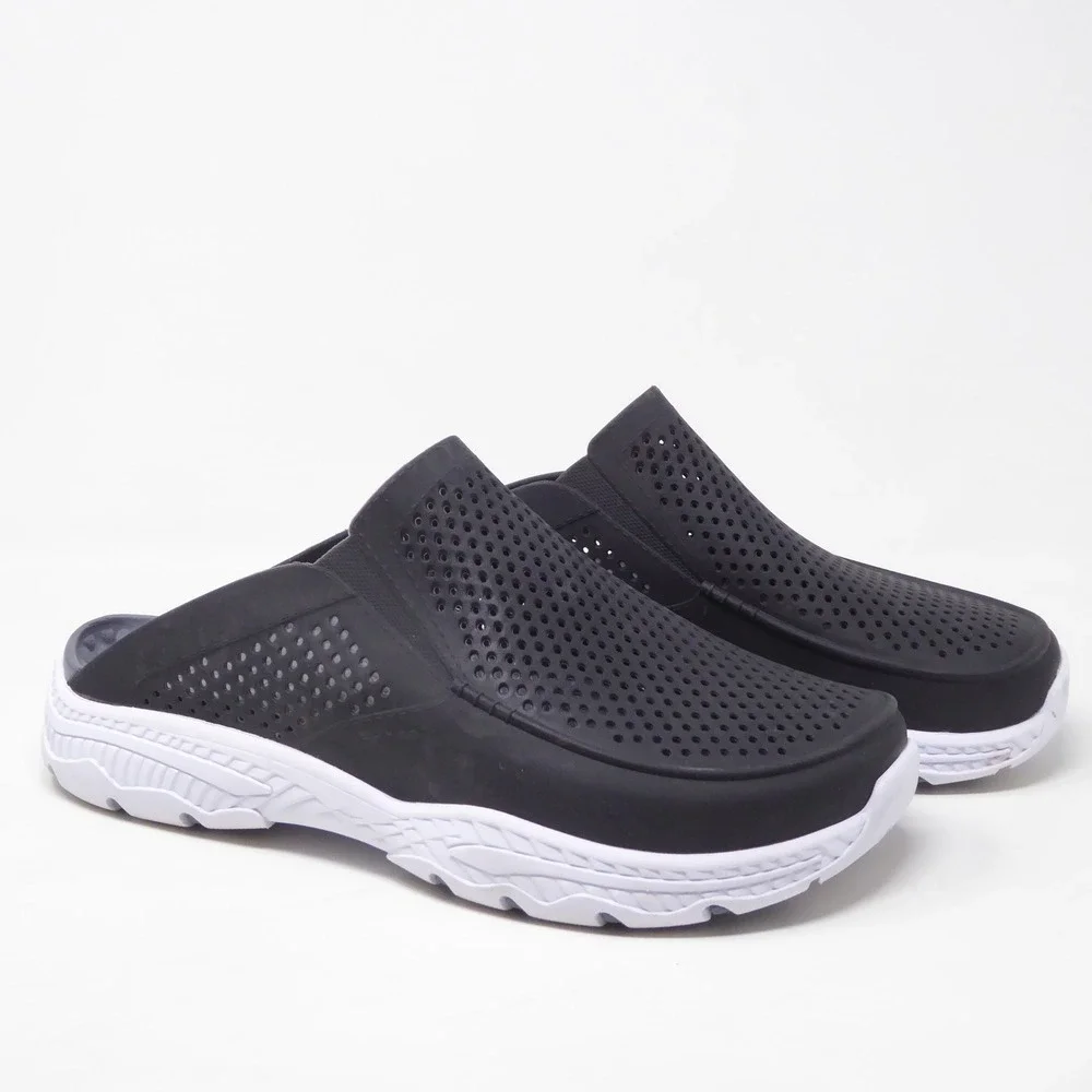 Skechers Mens Foamies Creston Ultra-Havana Clogs Black Perforated Slip On Sz 11